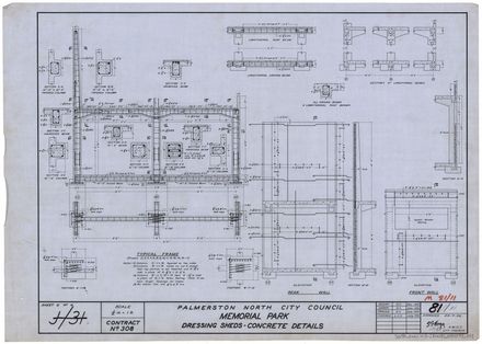 Memorial Park plans - Dressing sheds