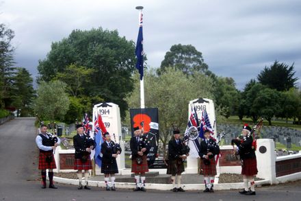 Pipers playing at the Centennial of the Armistice ending World War One