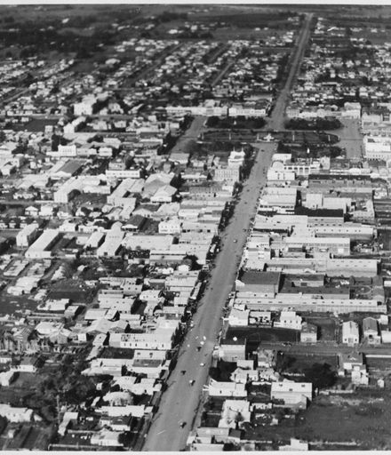 Aerial View, Looking up Rangitikei Street to the Square