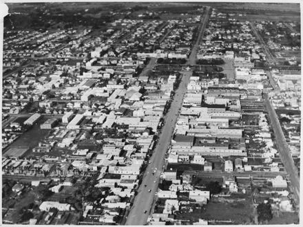 Aerial View, Looking up Rangitikei Street to the Square