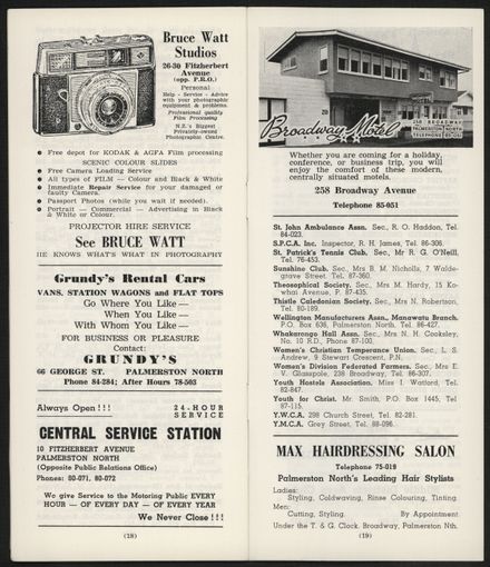 Visitors Guide Palmerston North: July-September 1966 - 12