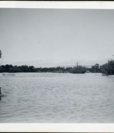 Bourke's Drain in flood, Rangiotu