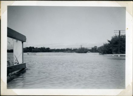 Bourke's Drain in flood, Rangiotu