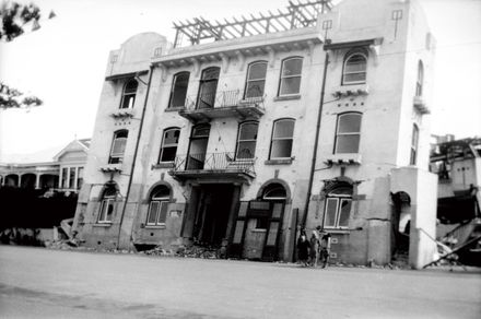 Damaged building after Napier Earthquake