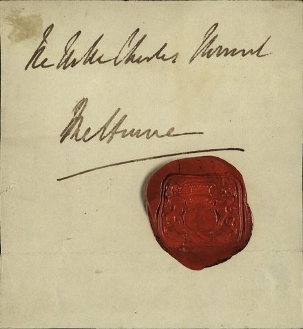 Signature and seal of Lord Melbourne