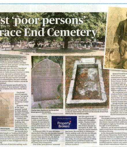 Back Issues: The lost 'poor persons' of Terrace End Cemetery
