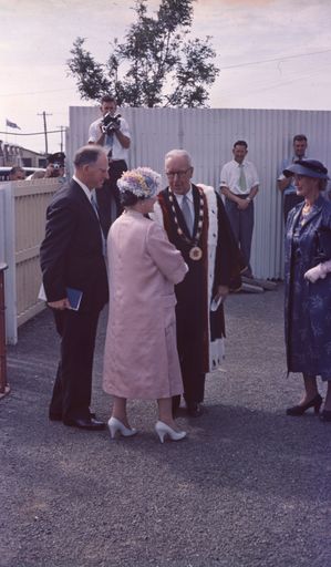The Queen Mother presents the Squadron Standard to the RNZAF No. 75 Squadron
