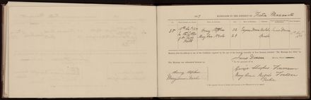 Marriage register 1870 - 1880
