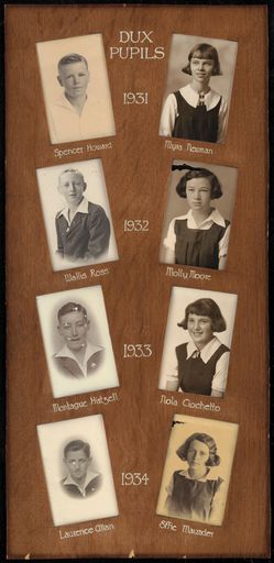 Terrace End School Dux, 1931-1934