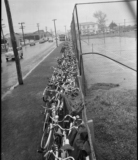 "Bikes by the Yard" Outside Boys' High School