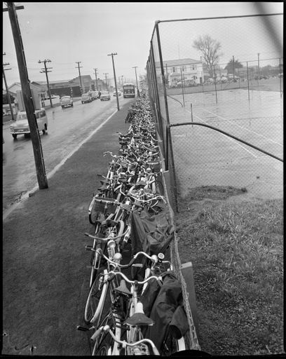 "Bikes by the Yard" Outside Boys' High School