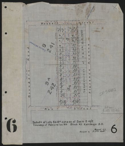 Survey Plans (subdivisions) 1902 - 1939