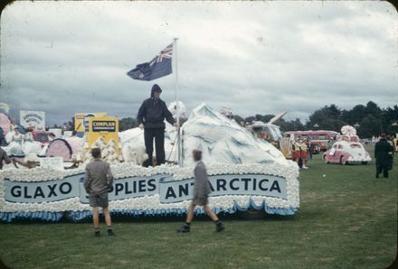 Glaxo float in Floral Festival parade