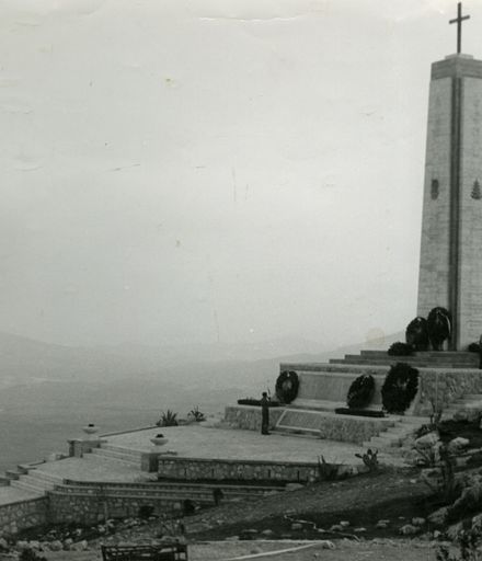 Image of Polish memorial at Monte Cassino, Italy, sent to Polish Army League