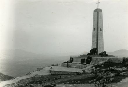 Image of Polish memorial at Monte Cassino, Italy, sent to Polish Army League