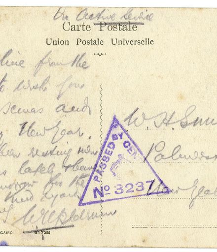 WW1 Postcard to WH Smith 2