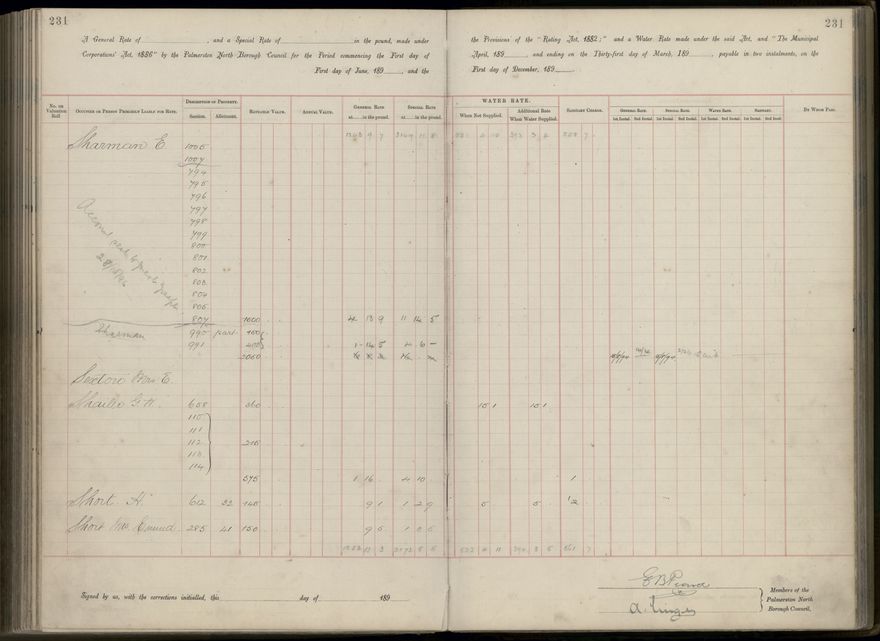 Palmerston North Rate Book, 1893 - 1896, 236
