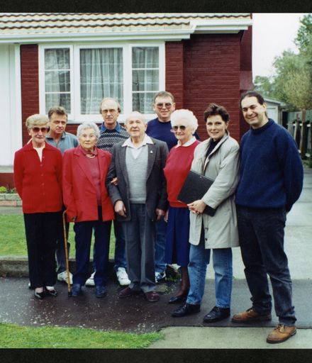 Tony Evans Collection: Crew and residents of Savage Crescent gathered for filming of Ediface television programme