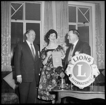 ""Miss Industries" Presents Pennant to Lions Club" - Resource cover image