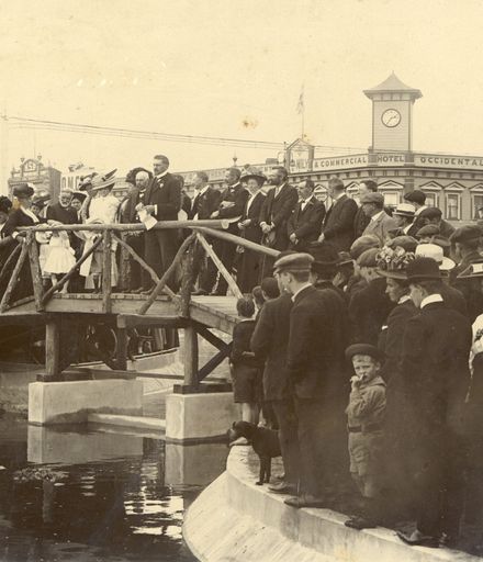 James Alfred Nash opening the lakelet in The Square