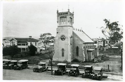 The second Saint Patrick's Church building, Broadway