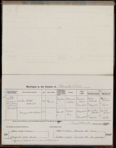Marriage register 1909- 1927