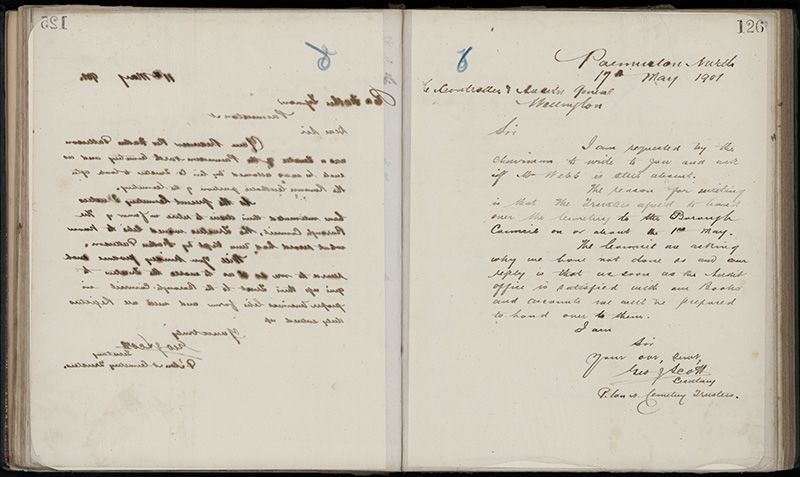 Outwards Correspondence of the Palmerston North Cemetery Trustees, 1898 -1902 153