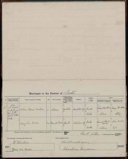 Marriage register 1909- 1927