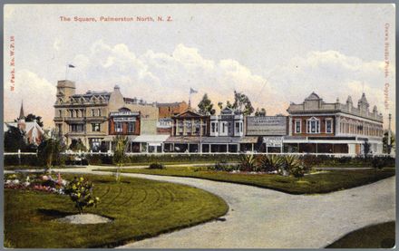 Colour Postcard of The Square from Church Street West to Main Street West