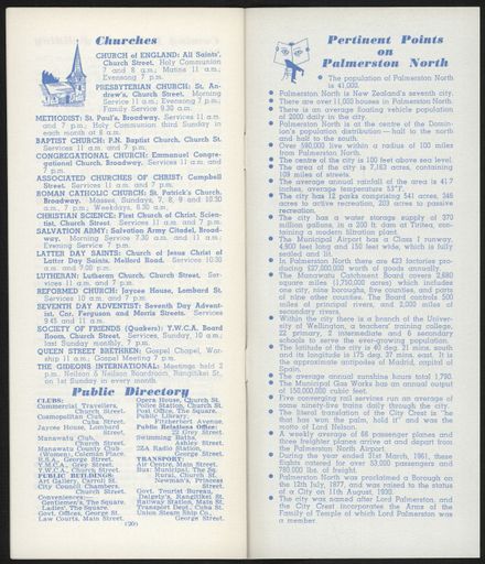 Visitors Guide Palmerston North and Feilding: October-December 1962 - 12