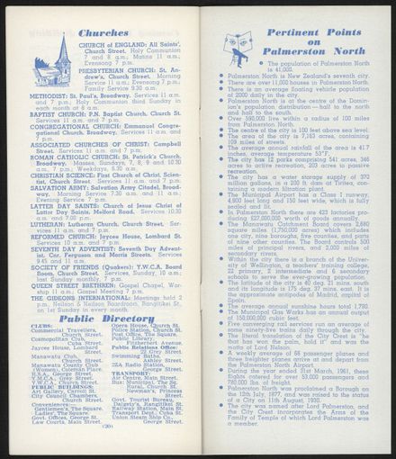 Visitors Guide Palmerston North and Feilding: October-December 1962 - 12