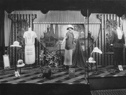 Womens’ wear window display at C M Ross department store