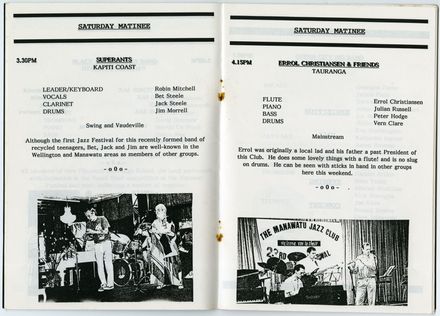 Manawatū Jazz Festival Program, 1992