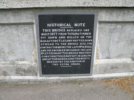 Fitzherbert Bridge Plaque
