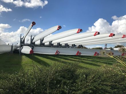 Turitea Wind Farm parts in Storage on Rangitikei Street