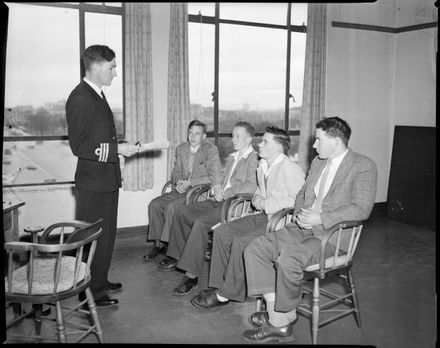 "Naval Recruits Interviewed"