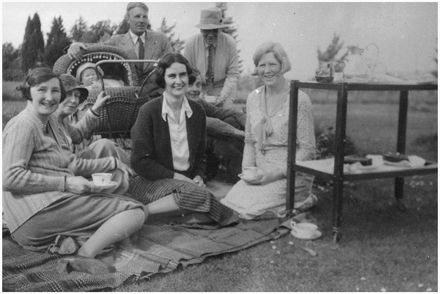 Caccia-Birch Family Having Tea