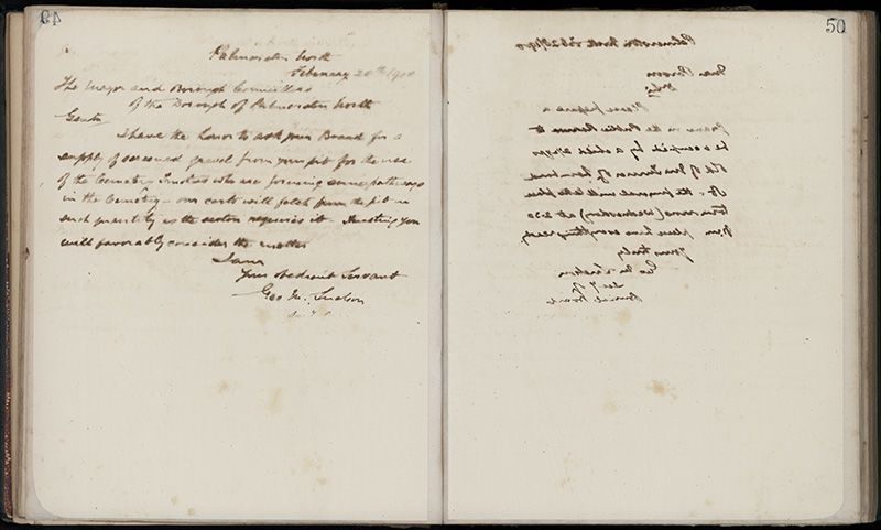 Outwards Correspondence of the Palmerston North Cemetery Trustees, 1898 -1902 77