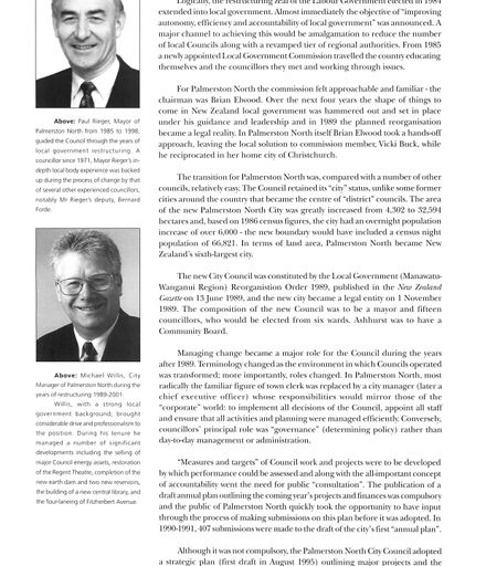 Council and Community: 125 Years of Local Government in Palmerston North 1877-2002 - Page 66