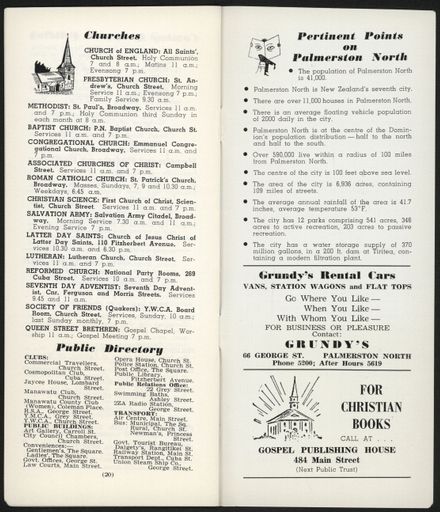 Visitors Guide Palmerston North and Feilding: April 1961 - 12