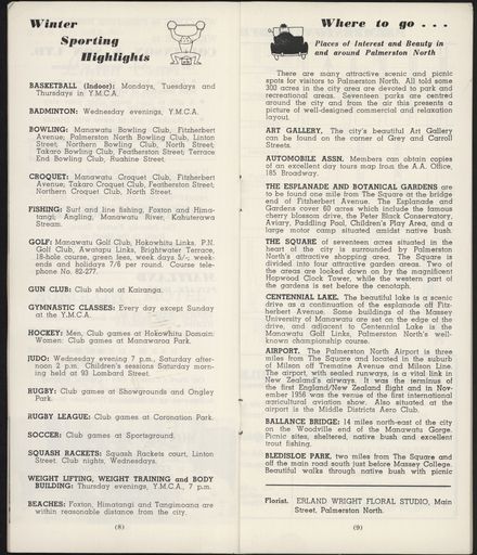 Visitors Guide Palmerston North: April-June 1966 - 6