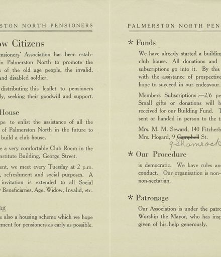 Page 2: Palmerston North 'Pensioner's Watchword'