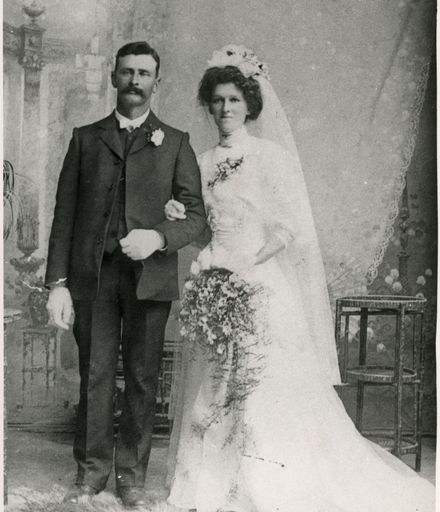 William and May Davis on their Wedding Day