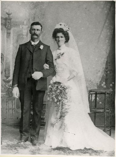 William and May Davis on their Wedding Day