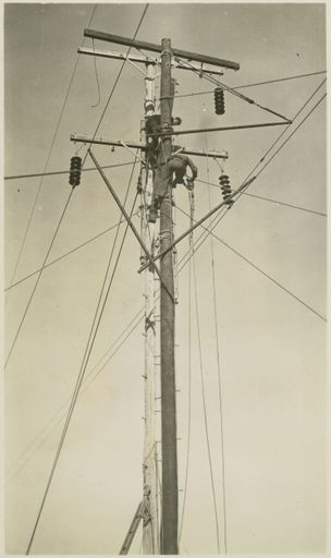 Working on Power Pole on the Mangahao Line near Masterton - Resource cover image