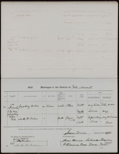 Marriage register 1880 - 1894