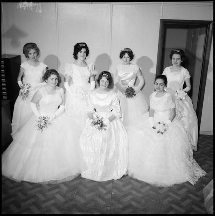 "Sixteen Debutantes Curtsy to Church Dignitary" - Resource cover image