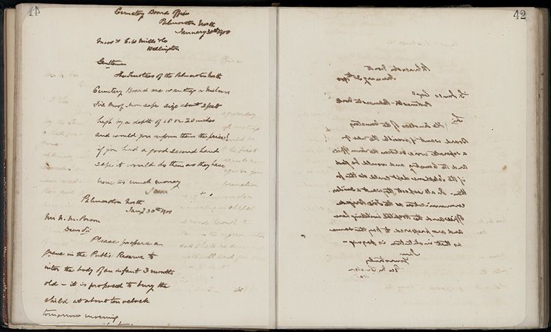 Outwards Correspondence of the Palmerston North Cemetery Trustees, 1898 -1902 69