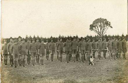 Recruits training as Stretcher Bearers