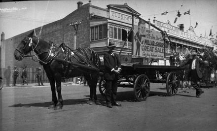 David Lloyd with Horse and Wagon in parade